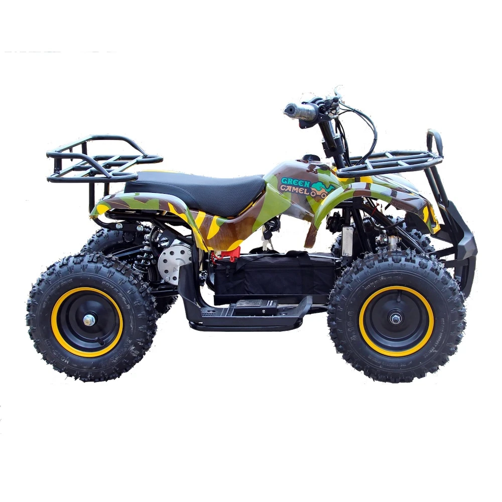 Электроквадроцикл GreenCamel Гоби K200 (36V 800W R6 Цепной привод) Армейский желтый 9
